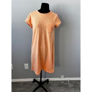 GAP T-Shirt Dress Peach Casual Pocket Short Sleeve Knit Summer Dress Size S NWOT